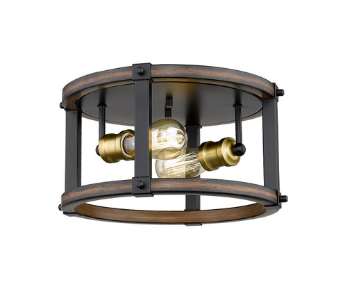Kirkland Two Light Flush Mount in Rustic Mahogany (224|472F2RRM)