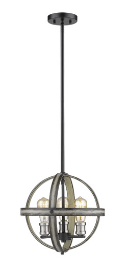 Kirkland Three Light Pendant in Ashen Barnboard (224|472B14ABB)