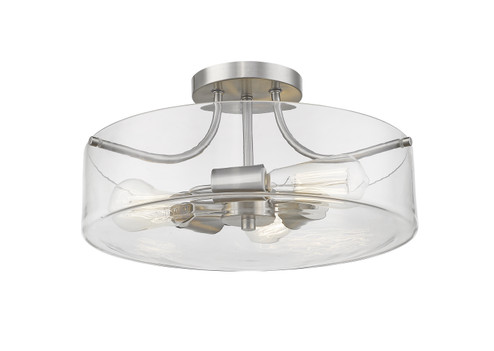 Delaney Three Light Semi Flush Mount in Brushed Nickel (224|471SFBN)