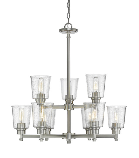 Bohin Nine Light Chandelier in Brushed Nickel (224|4649BN)