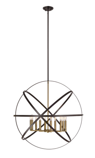Cavallo Ten Light Chandelier in Hammered Bronze + Olde Brass (224|46336HBRZOBR)