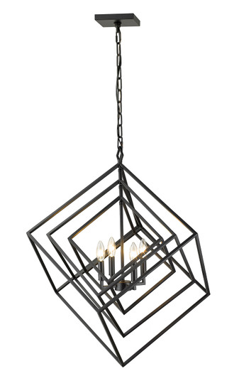 Euclid Four Light Chandelier in Matte Black (224|4574MB)