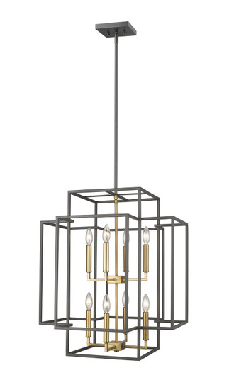 Titania Eight Light Chandelier in Bronze + Olde Brass (224|45428BRZOBR)