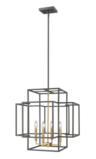 Titania Four Light Chandelier in Bronze + Olde Brass (224|45422BRZOBR) Titania Four Light Chandelier in Bronze + Olde Brass (224|45422BRZOBR)