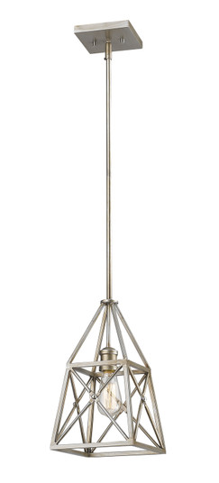 Trestle One Light Pendant in Antique Silver (224|447MPAS)