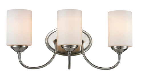 Cardinal Three Light Vanity in Brushed Nickel (224|4343VBN)