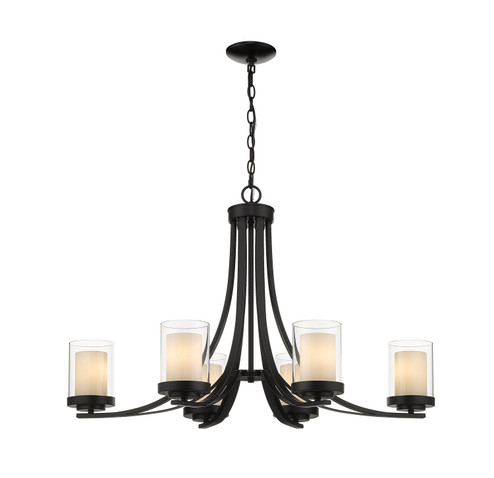 Willow Six Light Chandelier in Matte Black (224|4266MB)