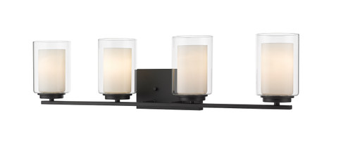 Willow Four Light Vanity in Matte Black (224|4264VMB)
