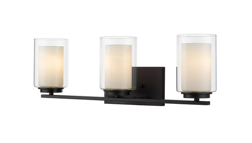 Willow Three Light Vanity in Matte Black (224|4263VMB)