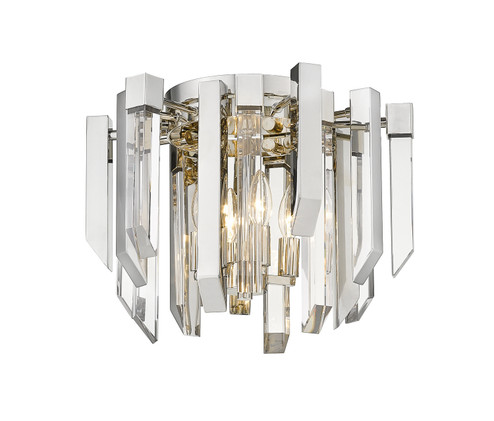 Bova Four Light Flush Mount in Polished Nickel (224|4006FPN)