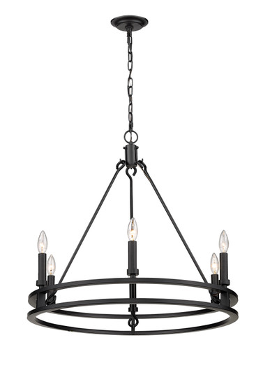 Dennison Six Light Chandelier in Matte Black (224|40056MB)