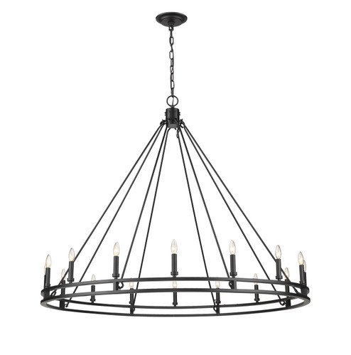 Dennison 16 Light Chandelier in Matte Black (224|400516MB)