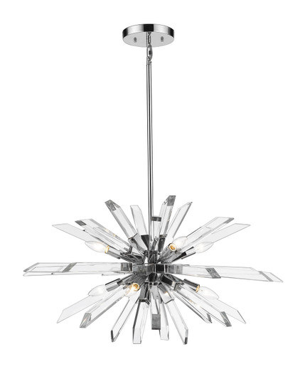 Burst Eight Light Chandelier in Chrome (224|40038LCH)