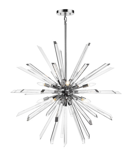 Burst Ten Light Chandelier in Chrome (224|400310CH)