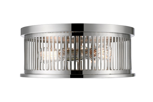 Camellia Three Light Flush Mount in Polished Nickel (224|334F3PN)