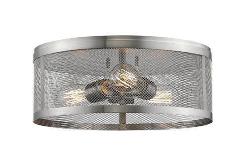 Meshsmith Three Light Flush Mount in Brushed Nickel (224|331F14BN)