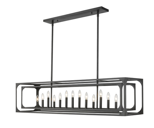 Easton 13 Light Linear Chandelier in Matte Black (224|303813LMB)