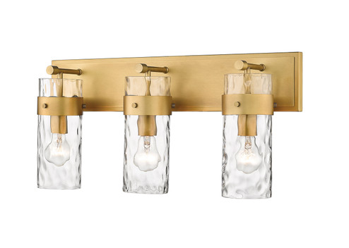 Fontaine Three Light Vanity in Rubbed Brass (224|30353VRB)