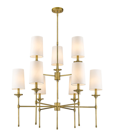 Emily Nine Light Chandelier in Rubbed Brass (224|30339RB)