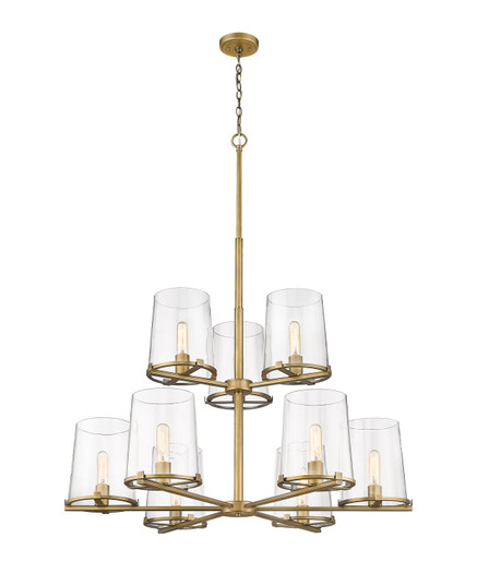 Callista Nine Light Chandelier in Rubbed Brass (224|30329RB)