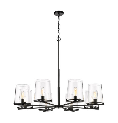 Callista Eight Light Chandelier in Matte Black (224|30328MB)