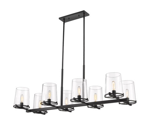 Callista Eight Light Linear Chandelier in Matte Black (224|30328LMB)