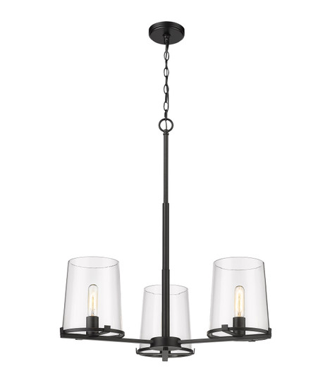 Callista Three Light Chandelier in Matte Black (224|30323MB)