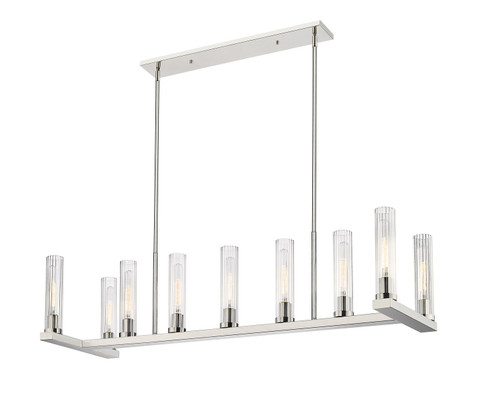 Beau Nine Light Linear Chandelier in Polished Nickel (224|30319LPN)