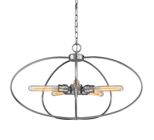 Persis Five Light Chandelier in Old Silver (224|3000POS)