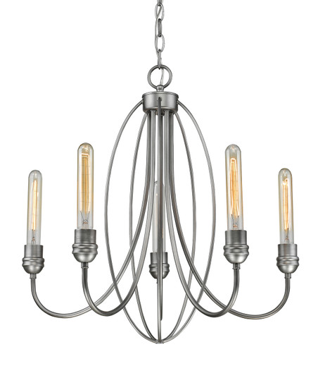 Persis Five Light Chandelier in Old Silver (224|30005OS)