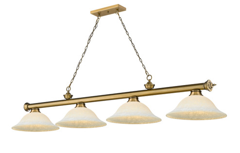 Cordon Four Light Billiard in Rubbed Brass (224|23064RBWM16)
