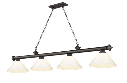 Cordon Four Light Billiard in Bronze (224|23064BRZPWH)