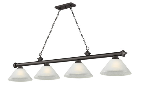 Cordon Four Light Billiard in Bronze (224|23064BRZAWL14)