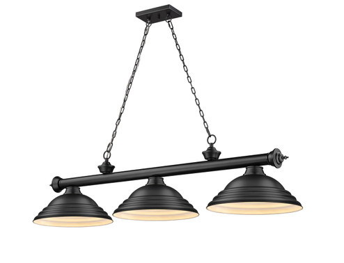 Cordon Three Light Billiard in Matte Black (224|23063MBSMB)