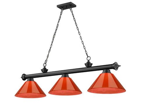 Cordon Three Light Billiard in Matte Black (224|23063MBPRD)