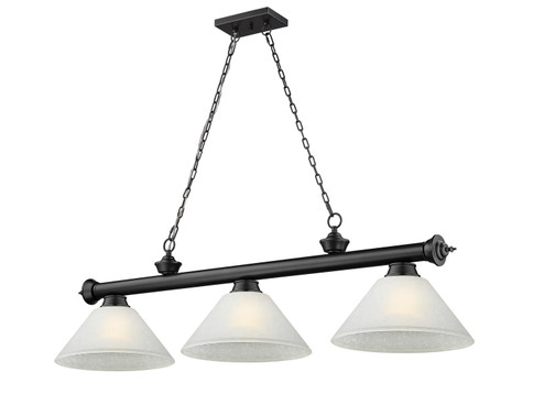 Cordon Three Light Billiard in Matte Black (224|23063MBAWL14)