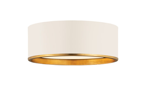 Arlo Three Light Flush Mount in Matte White + Rubbed Brass (224|2303F3MWRB)