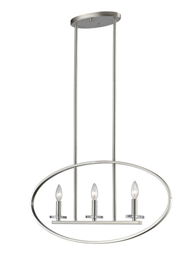 Verona Three Light Linear Chandelier in Brushed Nickel (224|20103LBN)