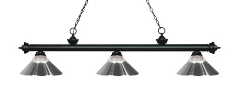 Riviera Three Light Billiard in Matte Black (224|2003MBRCH)