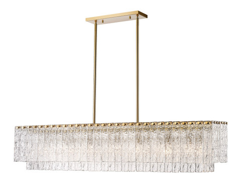Glacier Seven Light Linear Chandelier in Modern Gold (224|194353LMGLD)