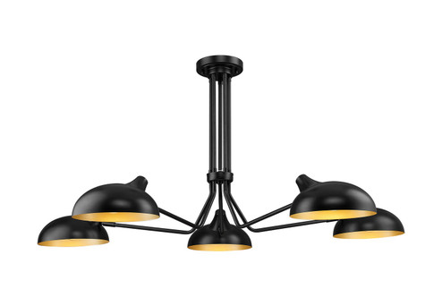 Bellamy Five Light Semi Flush Mount in Matte Black (224|19425SFMB)