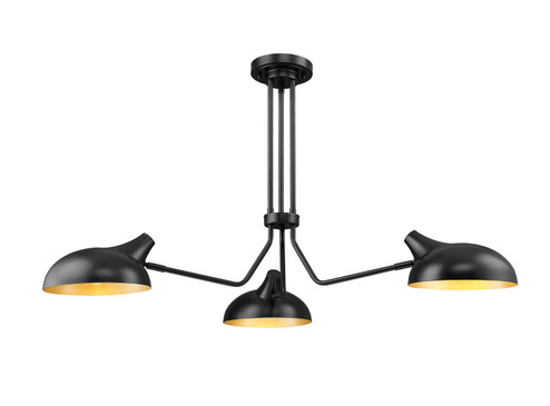 Bellamy Three Light Semi Flush Mount in Matte Black (224|19423SFMB)