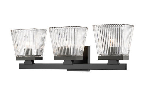 Astor Three Light Vanity in Matte Black (224|19363VMB)
