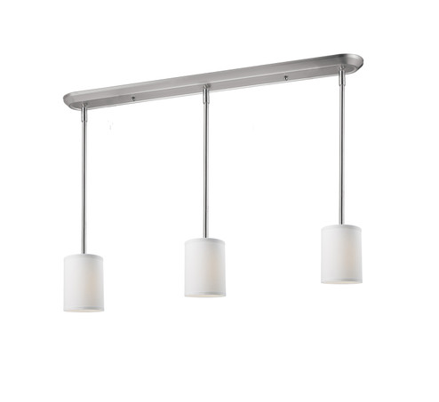 Albion Three Light Linear Chandelier in Brushed Nickel (224|17163W) Albion Three Light Linear Chandelier in Brushed Nickel (224|17163W)