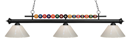 Shark Three Light Billiard in Matte Black (224|170MBPWH)