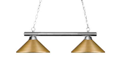 Sharp Shooter Two Light Billiard in Chrome (224|1552CHMSG)