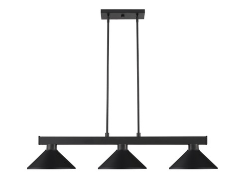 Cobalt Three Light Billiard in Matte Black (224|152MBMMB)