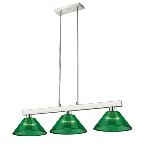 Cobalt Three Light Billiard in Brushed Nickel (224|152BNARG)
