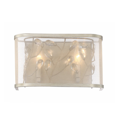 Vine Two Light Wall Sconce in Burnished Silver (360|WS700262BNS)