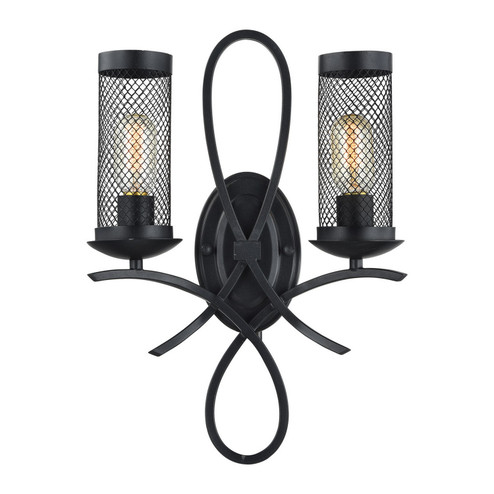 Kenosha Two Light Wall Sconce in Rustic Black (360|WS700132RCBK)